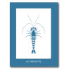 Crevette Affiche Bleue
