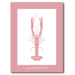 Langoustine Affiche Rose