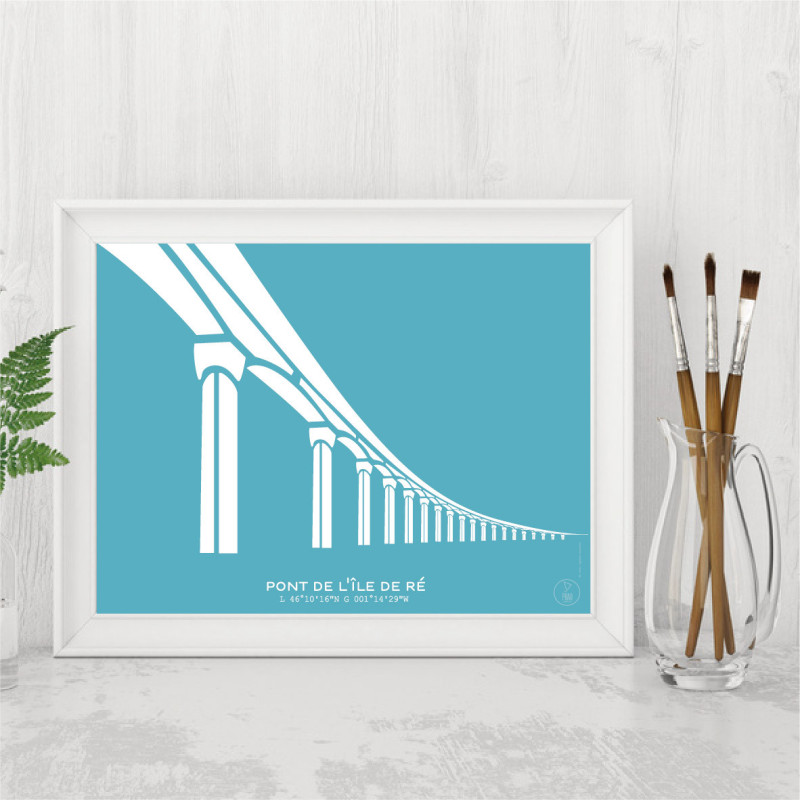 Pont de l'île de Ré Affiche