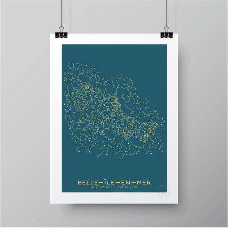 Belle-Ile-En-Mer Affiche Plan