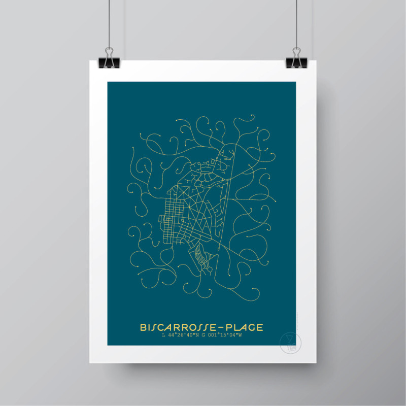 Biscarrosse-Plage Affiche Plan