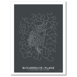 Biscarrosse-Plage Affiche Plan