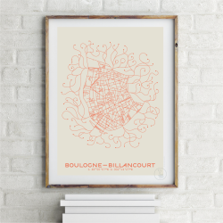 Boulogne-Billancourt Affiche Plan
