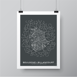 Boulogne-Billancourt Affiche Plan
