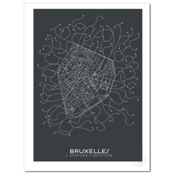 Bruxelles Affiche Plan