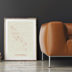 Île d'Oléron Affiche Plan