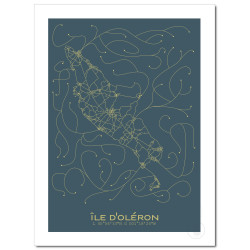 Île d'Oléron Affiche Plan