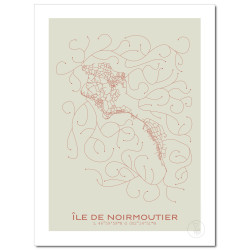 Île de Noirmoutier Affiche Plan