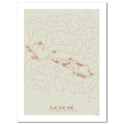 Île de Ré Affiche Plan