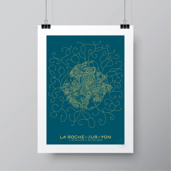 La Roche-sur-Yon Affiche Plan