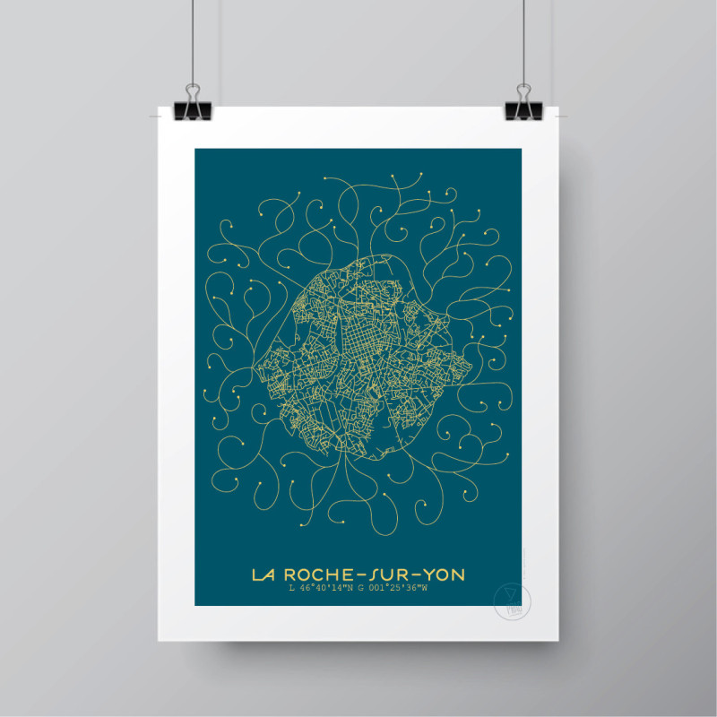 La Roche-sur-Yon Affiche Plan