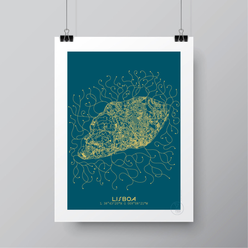 Lisbonne Affiche Plan