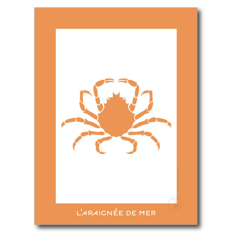 Araignée de Mer Affiche Orange