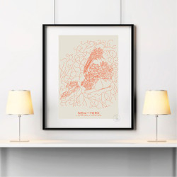 New York Affiche Plan