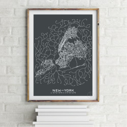 New York Affiche Plan