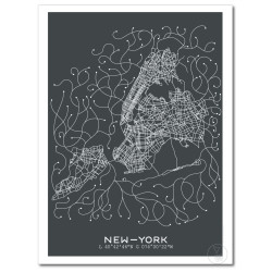 New York Affiche Plan