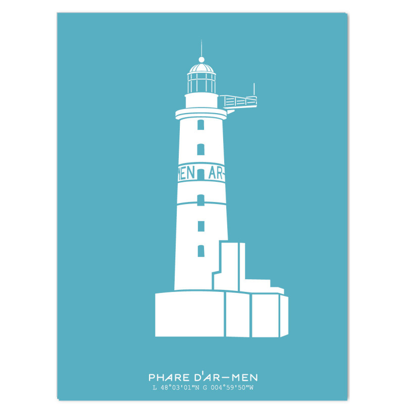 Phare d'Ar-Men Affiche