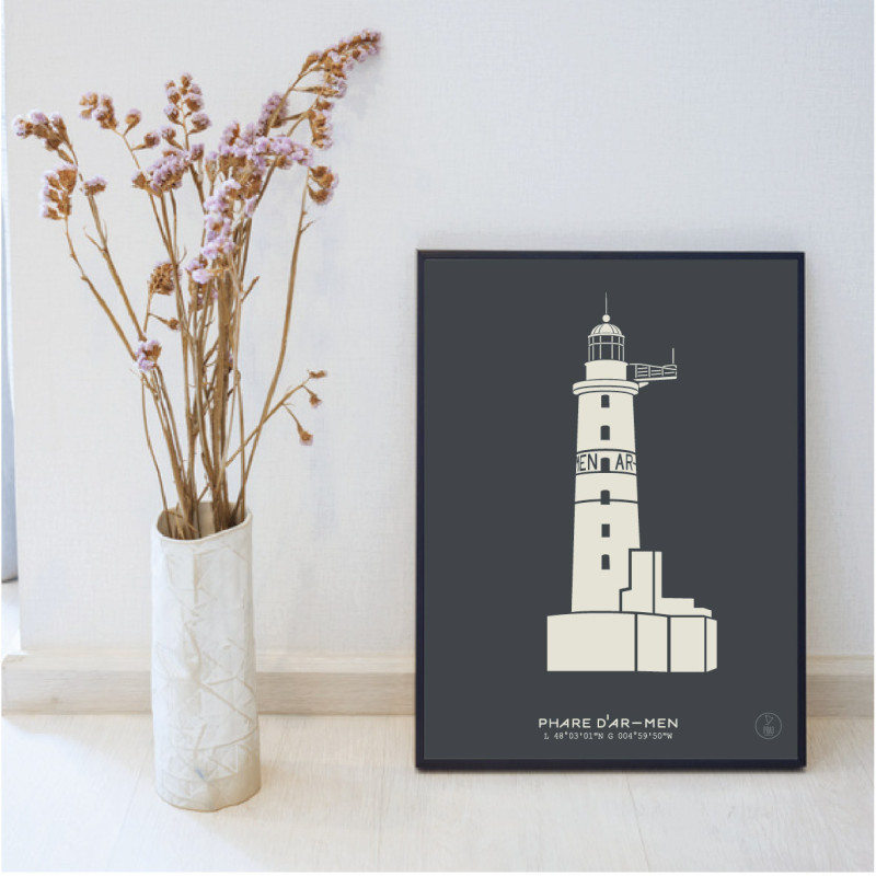 Phare d'Ar-Men Affiche