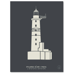 Phare d'Ar-Men Affiche