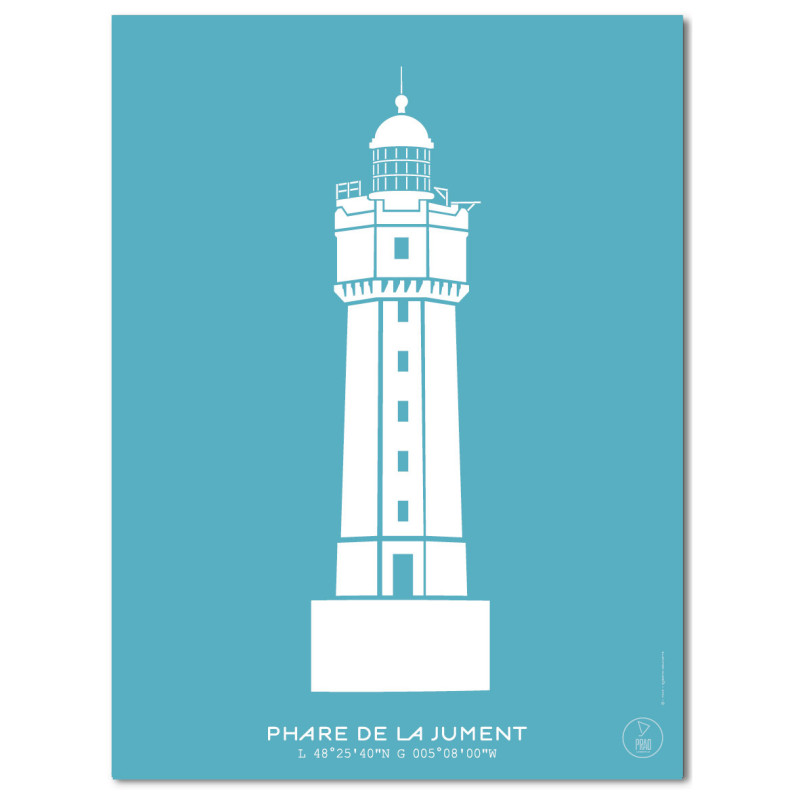 Phare de la Jument Affiche