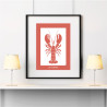 Homard Affiche Rouge