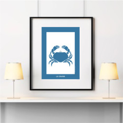 Crabe Affiche Bleue