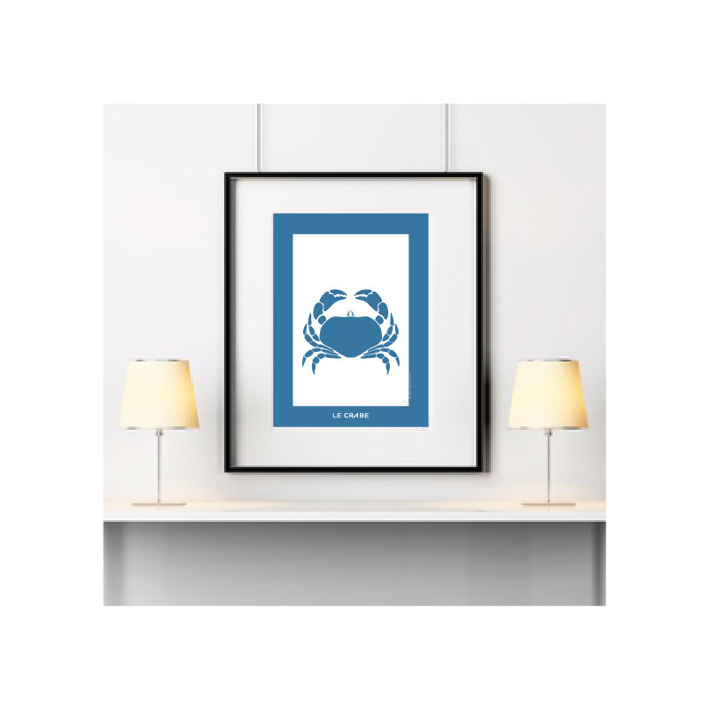 Crabe Affiche Bleue