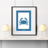 Crabe Affiche Bleue