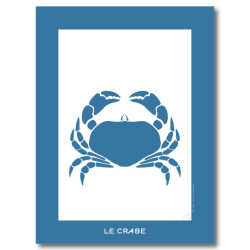 Crabe Affiche Bleue