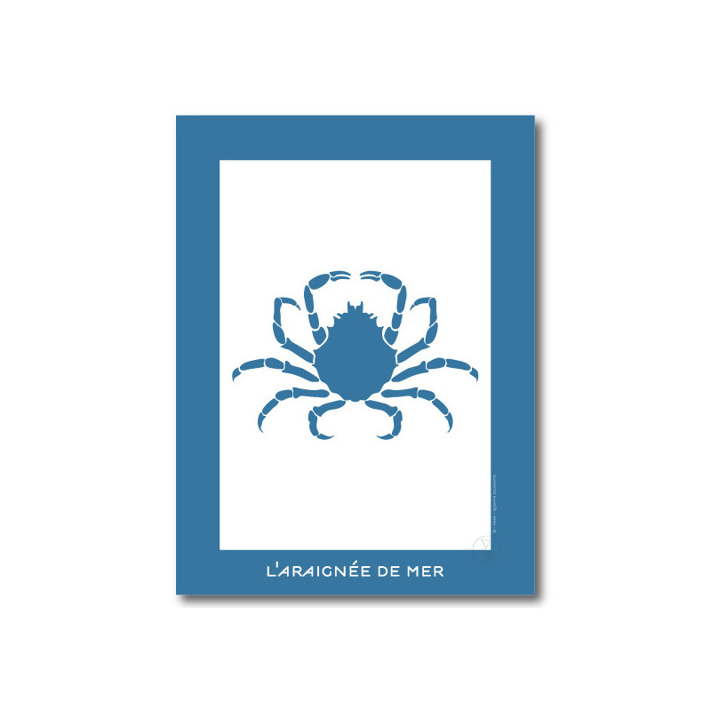 Araignée de Mer Affiche Bleue