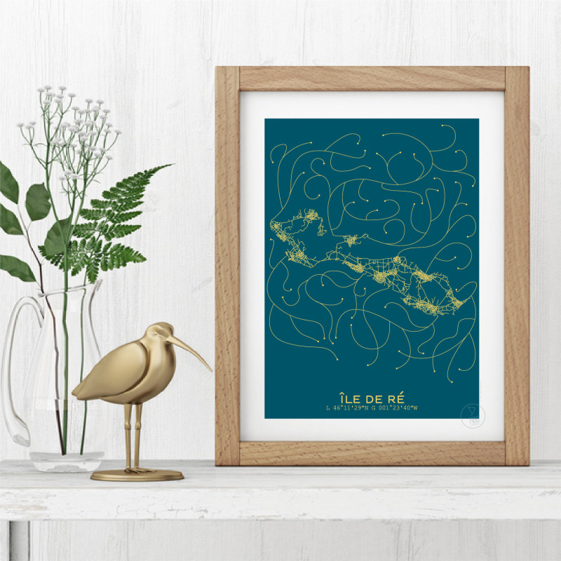 Île de Ré Affiche Plan
