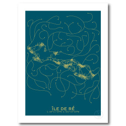 Île de Ré Affiche Plan