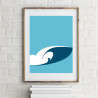 Vague Pipeline Affiche Surf
